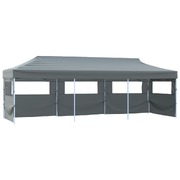 Folding Pop-up Party Tent with 5 Sidewalls  Anthracite