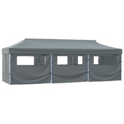 Folding Pop-up Party Tent with 8 Sidewalls Anthracite