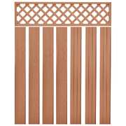 Replacement Fence Boards WPC 7 pcs 170 cm Brown