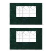 Party Tent Sidewalls 2 pcs with Window Green