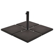 Umbrella Weight Plate Black Concrete Square 12 kg