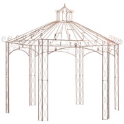 Garden Pavilion Antique Brown 4 m Iron
