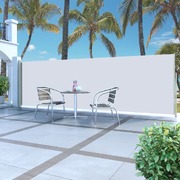 Retractable Side Awning Steel Frame - Cream