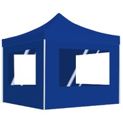 Professional Folding Party Tent with Walls Aluminium  Blue