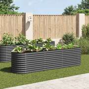 Garden Planter  Galvanised Steel / Grey
