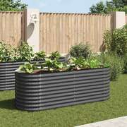 Garden Planter  Galvanised Steel-Grey