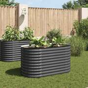 Garden Planter  Galvanised Steel - Grey