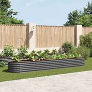 Garden Planter  Galvanised Steel, Grey