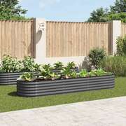 Garden Planter  Galvanised Steel,  Grey