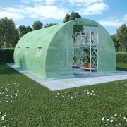 Greenhouse with Steel Foundation - Green