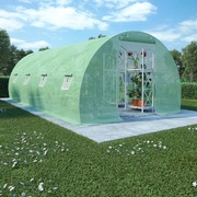 Greenhouse with Steel Foundation  /Green