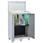 Garden Dustbin with 3 Bags Light Grey 