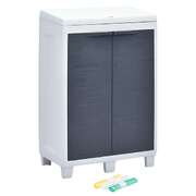 Garden Dustbin with 3 Bags Dark Grey 