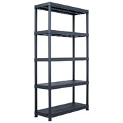 Storage Shelf Rack Black 250 kg  Plastic