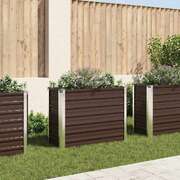 45719 Garden Raised Bed Brown 100x40x77 cm Galvanised Steel