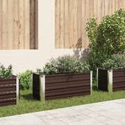 45720 Garden Raised Bed Brown 100x40x45 cm Galvanised Steel