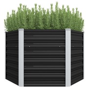 45734 Garden Raised Bed Anthracite 129x129x77 cm Galvanised Steel