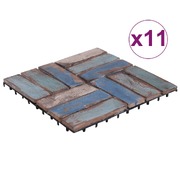 Decking Tiles 11 pcs 30x30 cm Solid Reclaimed Wood