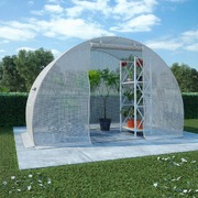 Greenhouse with Steel Foundation White