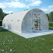 Greenhouse with Steel Foundation  White