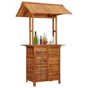 Outdoor Bar Table with Rooftop Solid Acacia Wood