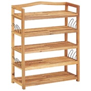 5-Tier Shoe Rack  Solid Acacia Wood