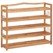 5-Tier Shoe Rack Solid Acacia Wood
