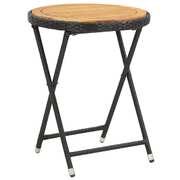 Tea Table Black 60 cm Solid Acacia Wood