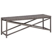 Garden Bench 120 cm Poly Rattan Grey