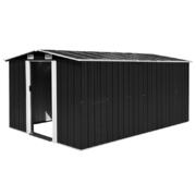 Garden Shed 257x398x178 cm Metal Anthracite