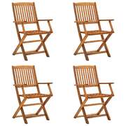 Comfortable Folding Outdoor Chairs 4 pcs Relaxing Seating Essentials 