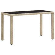 Garden Table Grey Poly Rattan