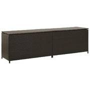Garden Storage  Box Poly Rattan  Brown