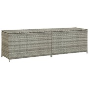 Garden Storage  Box Poly Rattan Grey