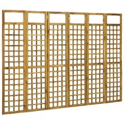 6-Panel Room Divider/Trellis Solid Acacia Wood 240x170 cm