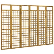 6-Panel Room Divider/Trellis Solid Acacia Wood 
