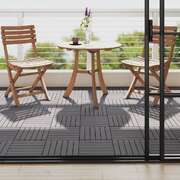 Decking Tiles 10 pcs Grey Wash  Solid  Acacia Wood