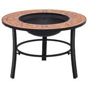 Mosaic Fire Pit Terracotta 68cm Ceramic