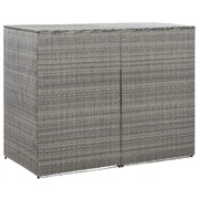 Double Wheelie Bin Shed Anthracite 153x78x120 cm Poly Rattan