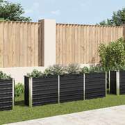 47043 Garden Raised Bed Galvanised Steel 240x40x77 cm Anthracite