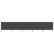 5-panel Wind Screen Fabric 600x120 cm Anthracite