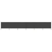 6-panel Wind Screen Fabric 800x160 cm Anthracite
