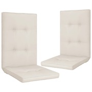 Garden Chair Cushions 2 pcs Cream 120x50x5 cm
