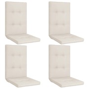Garden Chair Cushions 4 pcs Cream 120x50x5 cm