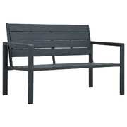 Garden Bench HDPE Grey Wood Look