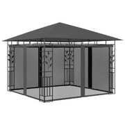 Gazebo with Mosquito Net 3x3x2.73 m Anthracite 180 g/m²