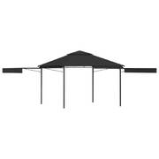 Gazebo with Double Extending Roofs 3x3x2.75 m Anthracite 180g/m²