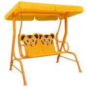 Kids Swing Bench Yellow Fabric