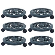 Plant Trolleys 6 pcs Green 30 cm Plastic