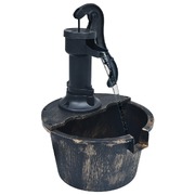 Garden Water Fountain Barrel with Pump